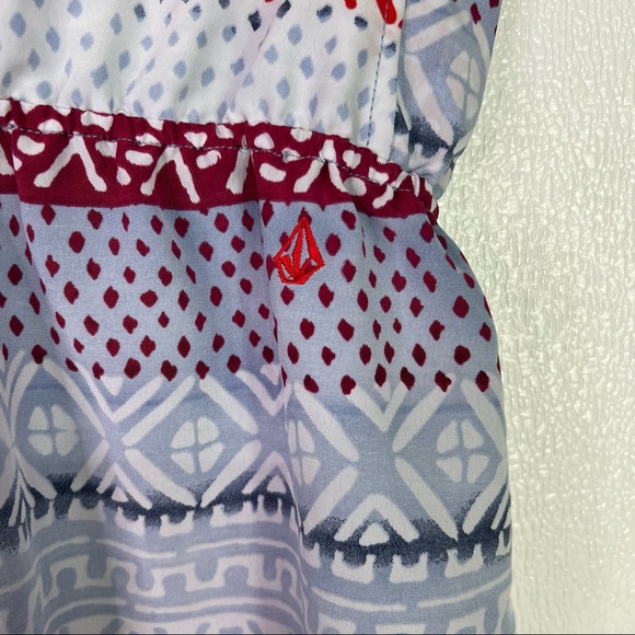 VOLCOM Aztec Southwest Pansies Deep V Dress Size Medium - Picture 4 of 7